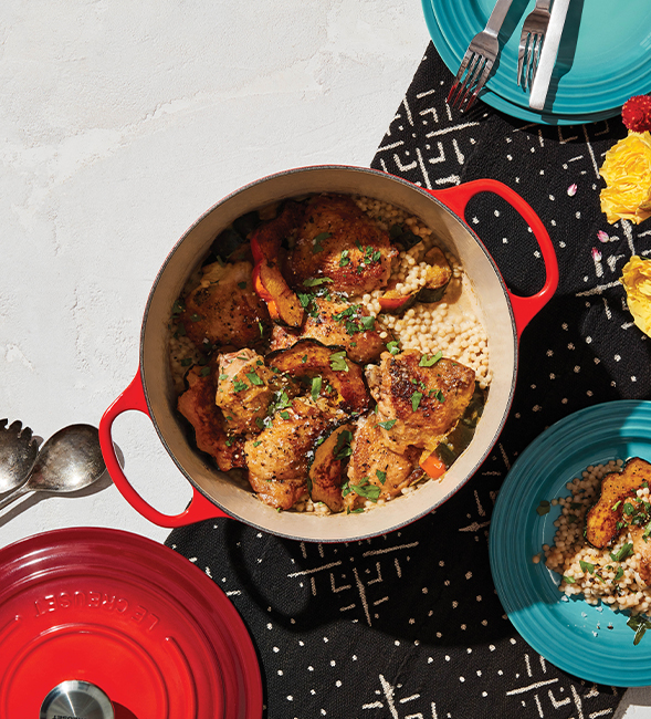 Moroccan Chicken with Squash and Lemon Couscous